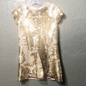 Trixxi Girl gold sequin fun party dress